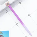 Creative cute crystal metal pen with glitter purple body and lovely mouse ear top decor. - Purple Gradient