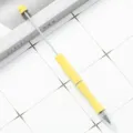Yellow eternal pencil variant, student erasable inkless metal drawing pen with clear cap. - Candy Yellow