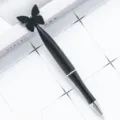 Cute black butterfly ballpoint pen student gift office stationery smooth writing plastic pen - Black