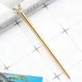 Leuke creatieve hertenkop kristal pen, gouden minimalistische briefpapier kantoor pen. - Verguld goud