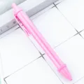 Transparent barrel pink retractable ballpoint pen for DIY custom paper insert promotional - Pink