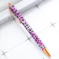 Stylo bille en métal cœur léopard rose créatif avec clip or rose pour bureau et école. - Violet - Cœur style B