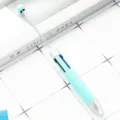 Bolígrafo retráctil de 4 colores turquesa con puntero de cuentas para escritura diaria y DIY. - Azul Caramelo