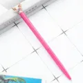 Leuke roze hertenkop kristal balpen, stijlvolle koreaanse kantoor briefpapier cadeau schrijver. - Rozerood