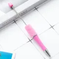 DIY στυλό με χάντρες και λαμπερά στρας σε ροζ φινίρισμα για δημιουργικές χειροτεχνίες. - Νέο ροζ (στυλ ζάχαρης)