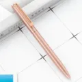 Rose gold metal ballpoint pen with smooth rotary mechanism and sleek professional design. - Rose Gold