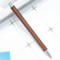 Glitzernder Druckkugelschreiber mit Metallakzenten für Büro und Schule, elegantes Schreibwerkzeug. - Kaffeebraun (Silberteile)