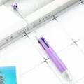 Bolígrafo multifunción de 4 colores DIY con puntero telescópico y cuerpo brillante. - Púrpura Caramelo