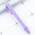 Purple transparent barrel retractable ballpoint pen DIY paper insert smooth writing pen - Candy Purple