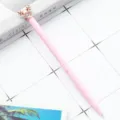 Leuke roze hert hoofd kristal gelpen, stijlvolle minimalistische kantoor stationery item. - Snoeproze
