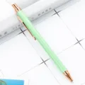 Mint green metal ballpoint pen, push press ballpoint pen for office and school study - Candy Green