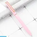 Pink metal ballpoint pen with rose gold clip, smooth writing candy color twist ball pen. - Candy Matte Pink