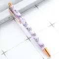 Stylo à bille en métal papillon violet avec or rose, stylo élégant pour bureau et école. - Violet-Papillon