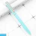 Stylo bille en métal couleur bonbon bleu clair avec clip or rose, modèle de variante. - Bleu Bonbon
