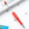 Κόκκινο στυλό DIY με στραζ, λαμπερό σώμα από κρύσταλλο και μεταλλική ράβδο για χάντρες. - Νέον κόκκινο (στυλ ζάχαρης)