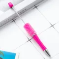 DIY στυλό με χάντρες στρασς λαμπερό κρύσταλλο δημιουργική γραφική ύλη γραφείου - Ροζ κόκκινο της καραμέλας (στυλ ζάχαρης)