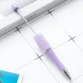 Μωβ στυλό χαντρών strass DIY, λαμπερός κρυστάλλινος κορμός με μακριά μεταλλική ράβδο. - Ανοιχτό μωβ της καραμέλας (στυλ ζάχαρης)