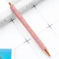 Roségold Glitzer Kugelschreiber mit Klickmechanik, elegantes Schreibgerät für Büro und Schule. - Roségold (roségoldene Beschläge)