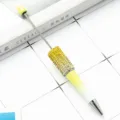 DIY rhinestone beaded ballpoint pen, yellow diamond pen for smooth writing variant. - Gradient Style / Spray Painted Yellow Gradient