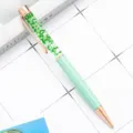 Creative floating dry flower ballpoint pen mint green rose gold luxury gift office supply - 1.0mm Bullet Tip / Macaron Green