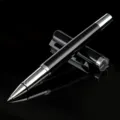 Elegante bolígrafo de metal negro y plateado regalo de negocios herramienta de oficina - Negro Plata