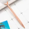 Electroplated metal ballpoint pen with creative fishtail design, rose gold student stationery. - Rose Gold