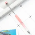 Ροζ ντεγκραντέ μέταλλο DIY χάντρα στυλό παραλλαγή, ομαλή γραφή και όμορφο δημιουργικό δώρο. - Ροζ ντεγκραντέ (ασημένια μέρη)