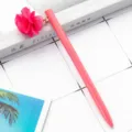 Cute pink flower pendant metal ballpoint pen stylish student stationery writing supply gift - Hot Pink