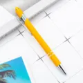 Gelber Metall-Kugelschreiber mit kapazitiver Eingabestift-Spitze für Touchscreens, glatt. - Kugelspitze 1.0 / Gelb