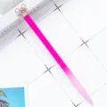 Cute pink gradient crystal metal ballpoint pen with glitter and playful mouse ears top. - Rose Red Gradient