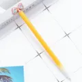 Yellow crystal bow ballpoint pen cute metallic stationery gift office school writing tool - White Orange Gradient