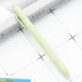 Light green retractable ballpoint pen, candy color plastic student stationery supply. - Light Green