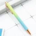 Gegradueerde glitter balpen met rosé gouden accenten stijlvolle metalen schrijfpen. - Blauw Groen Verloop