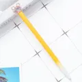 Cute crystal metal ballpoint pen mouse ear design student gift stationery yellow gradient - White Orange Gradient