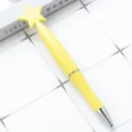 Penna a sfera creativa stella gialla in plastica penna a rotazione per ufficio scuola - Punta a Proiettile 1,0 mm / Giallo Caramella