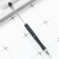Inkless eternal pencil metal rod DIY beadable pencil black grip student sketching tool - Black