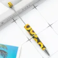 DIY beaded pen sunflower printed ballpoint pen slim metal stationery office school supply gifts - Sunflower Style
