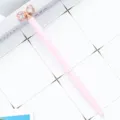 Pink crystal bow ballpoint pen, cute diamond metal pen for cute office stationery and gifts. - Candy Pink