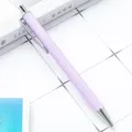 Sparkling purple glitter ballpoint pen with metallic silver clip for office and school stationery. - Candy Purple (Silver Parts)