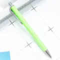 Green glitter ballpoint pen click press office stationery smooth writing pen writing supply - Bright Green (Silver Hardware)