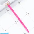 Pink crystal bowknot ballpoint pen cute metal stationery lovely diamond writing gift pen - Rose Red