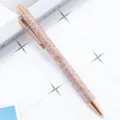 Rose gold glitter metal ballpoint pen elegant click office school writing stationery gift supply - Scale Pattern Rose Gold