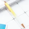 Verloop Glitter Balpen Geel Wit Metalen Drukpen Kantoor Schrijfwaren Benodigd - Wit-geel verloop (nieuw)