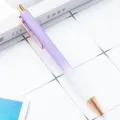Paarse verloop glitter balpen met roségouden afwerking, elegant metalen drukknopontwerp. - Wit-paars verloop (nieuw)