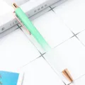Eenvoudige verloop glitter balpen met roségouden clip, ideaal voor kantoor en school gebruik. - Wit-groen verloop (nieuw)