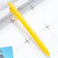 Yellow retractable ballpoint pen smooth writing plastic student stationery school office - Yellow