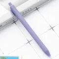 Purple retractable ballpoint pen with smooth spray glue finish, ideal for students and daily writing. - Purple