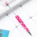 DIY beadable ballpoint pen with pink ribbon pattern decorative metal stem smooth writing. - Pink Hope Ribbon Style