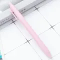 Pink retractable ballpoint pen, smooth soft touch matte finish student stationery supply. - Ice Pink