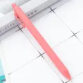 Pink retractable ballpoint pen, smooth writing plastic student stationery gift item. - Watermelon red